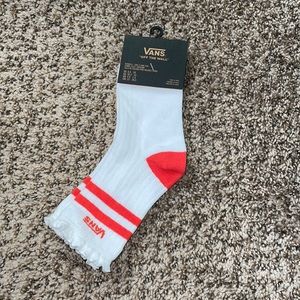 Vans red and white Ruffled Up socks